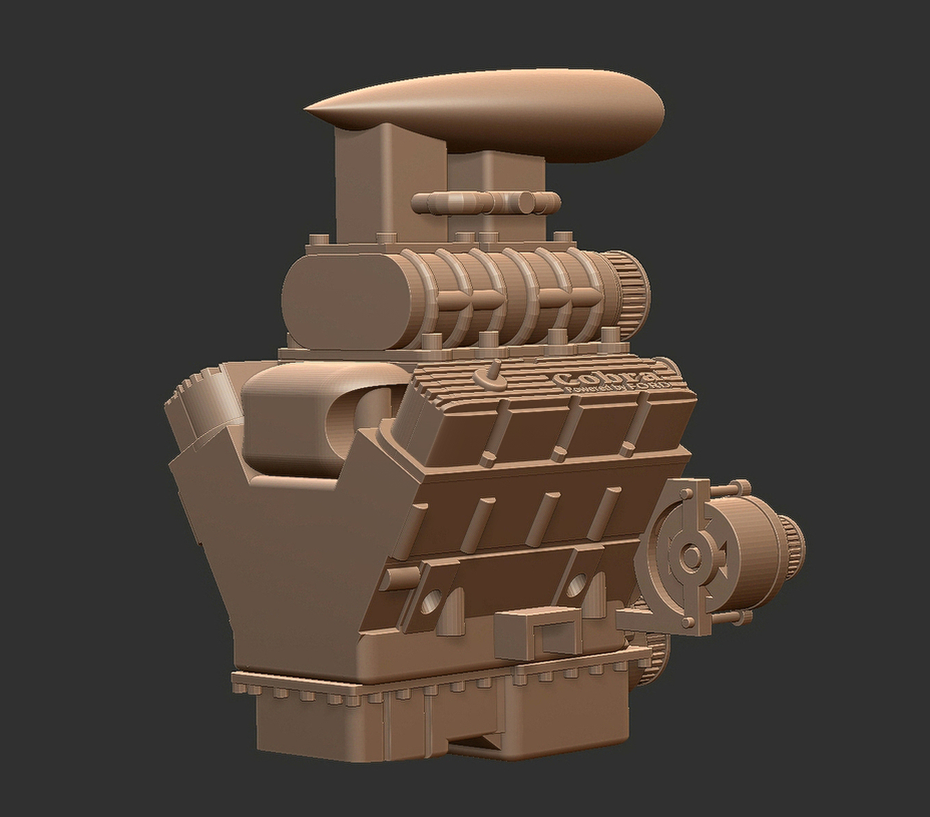Ford Cobra V8 Engine with Supercharger – 1:24 Scale