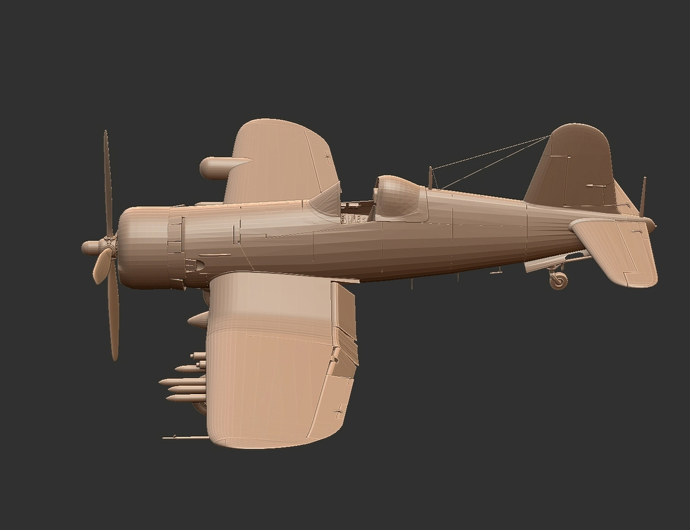Vought F4U-5N Corsair – WWII Fighter Aircraft STL 3D Print Model