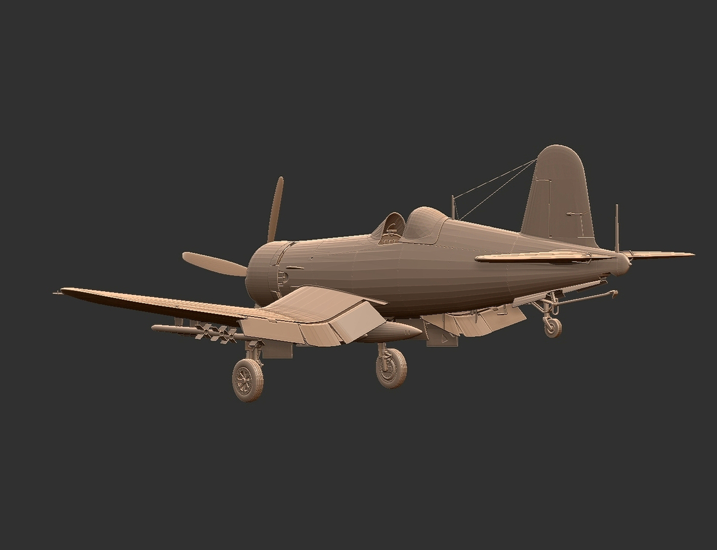 Vought F4U-5N Corsair – WWII Fighter Aircraft STL 3D Print Model