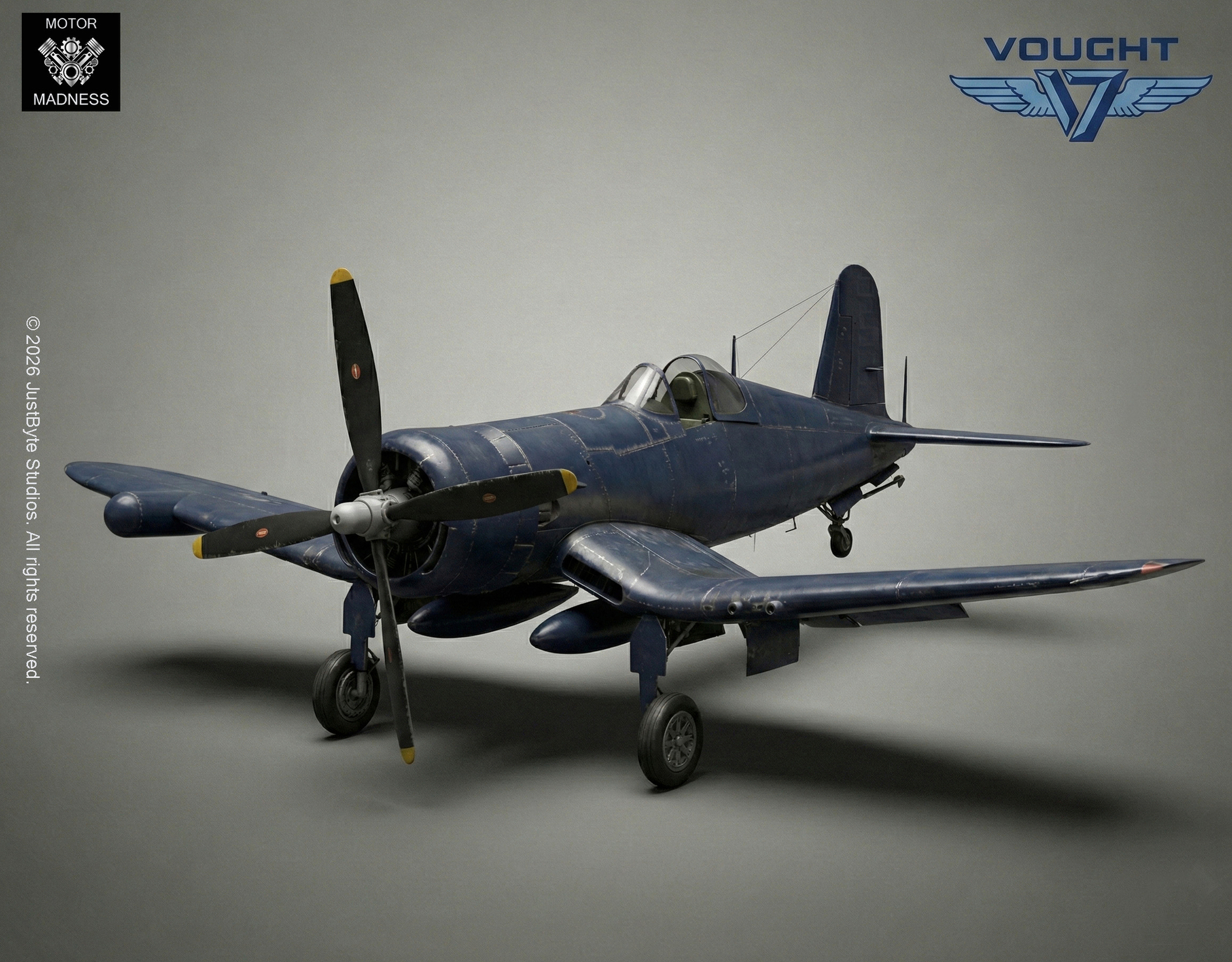 Vought F4U-5N Corsair – WWII Fighter Aircraft STL 3D Print Model