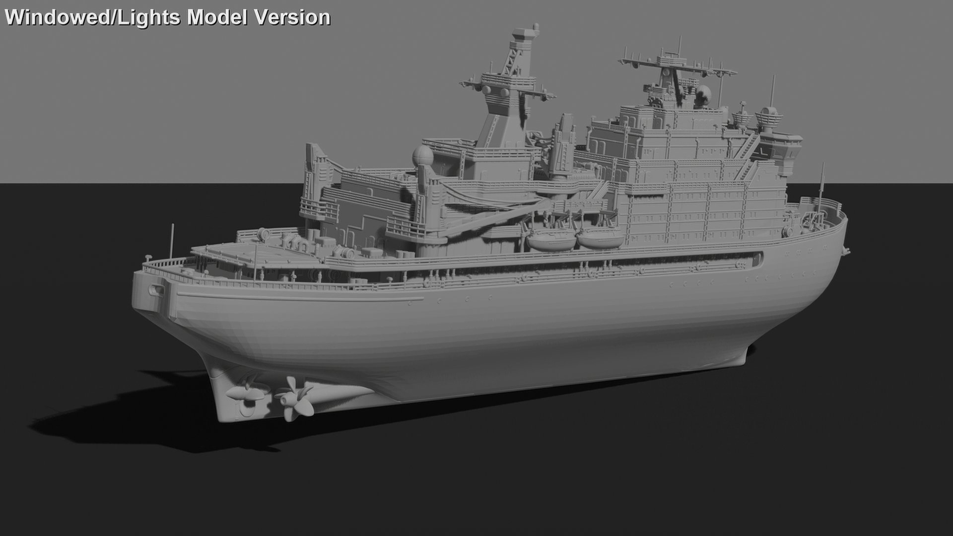 50 Let Pobedy Nuclear Icebreaker STL 3D Print Model
