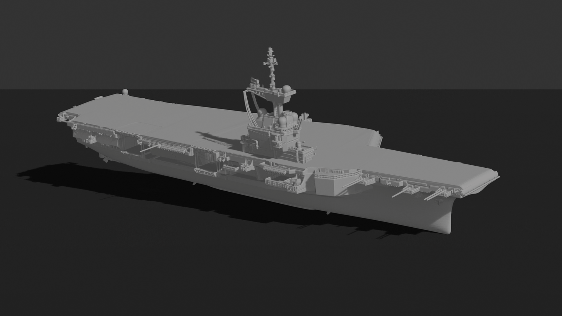 Charles de Gaulle R91 Aircraft Carrier STL 3D Print Model