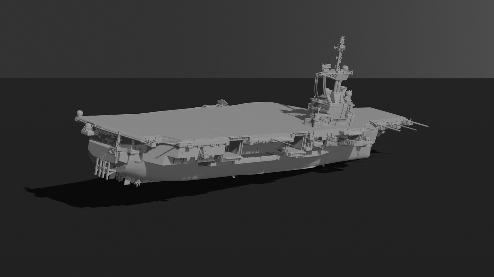 Charles de Gaulle R91 Aircraft Carrier STL 3D Print Model