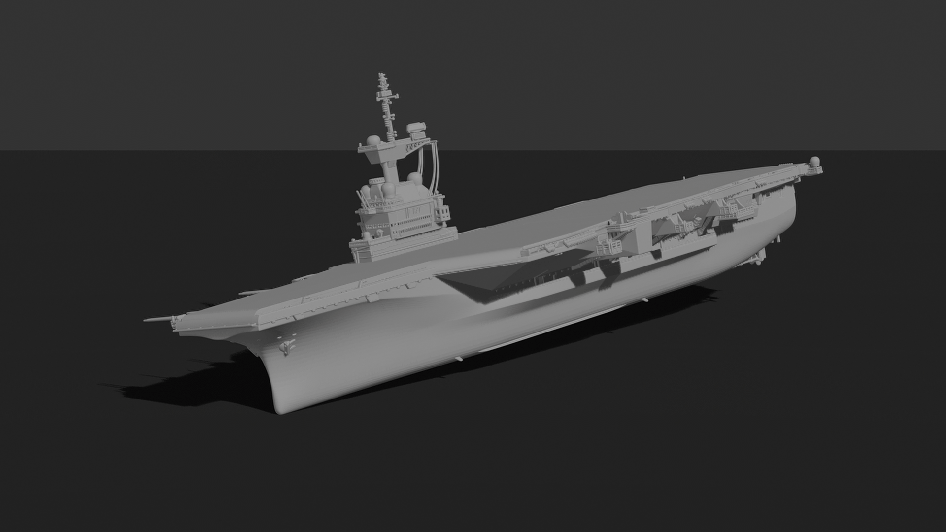 Charles de Gaulle R91 Aircraft Carrier STL 3D Print Model