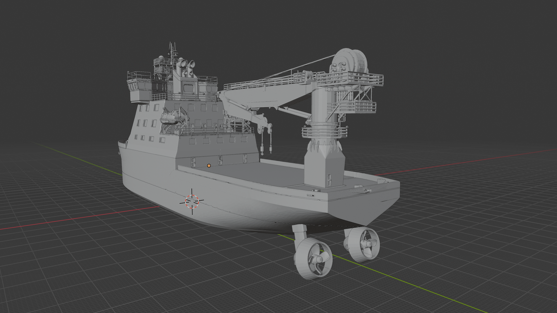 Modern Polar Icebreaker STL 3D Print Model