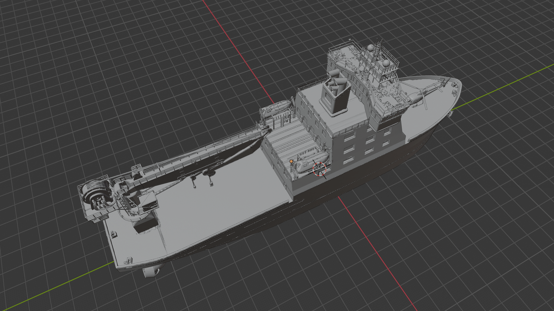 Modern Polar Icebreaker STL 3D Print Model