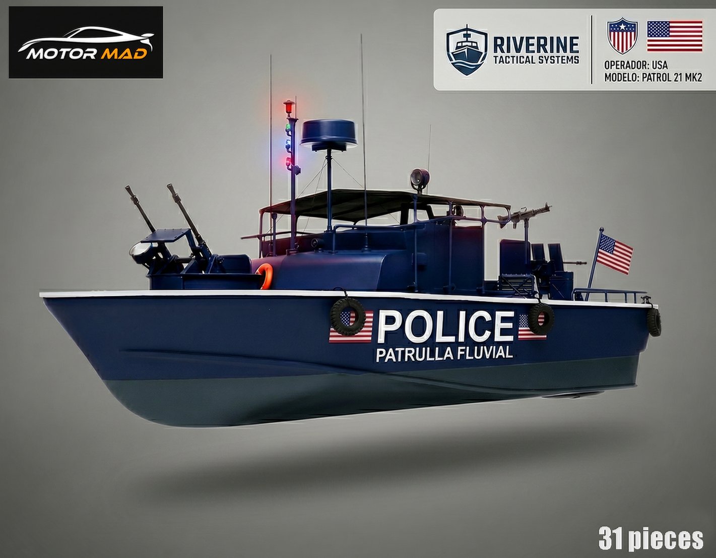 Riverine Patrol Boat 21 MK2 STL 3D Print Model