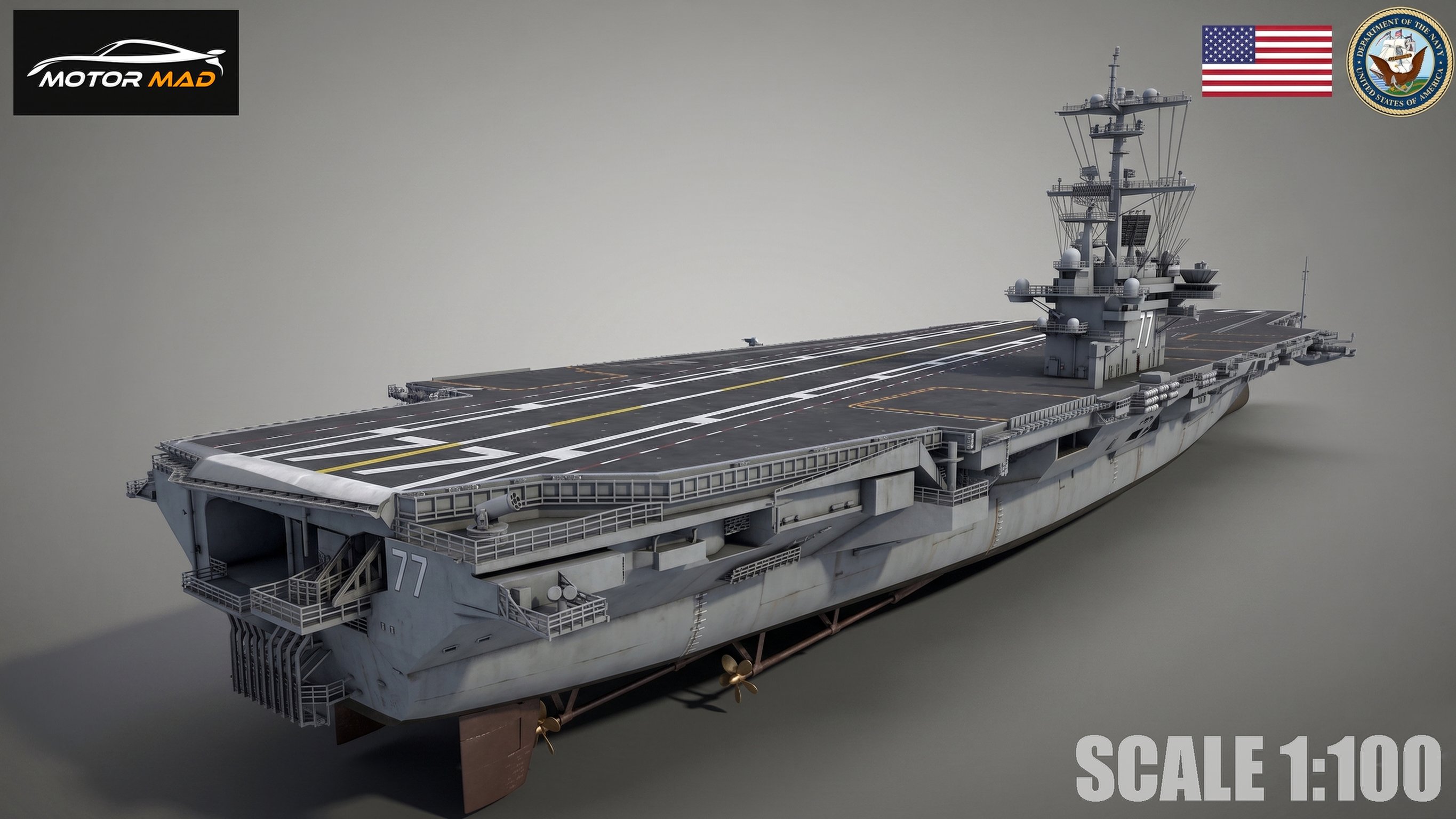 USS George H.W. Bush CVN-77 Carrier STL 3D Print Model