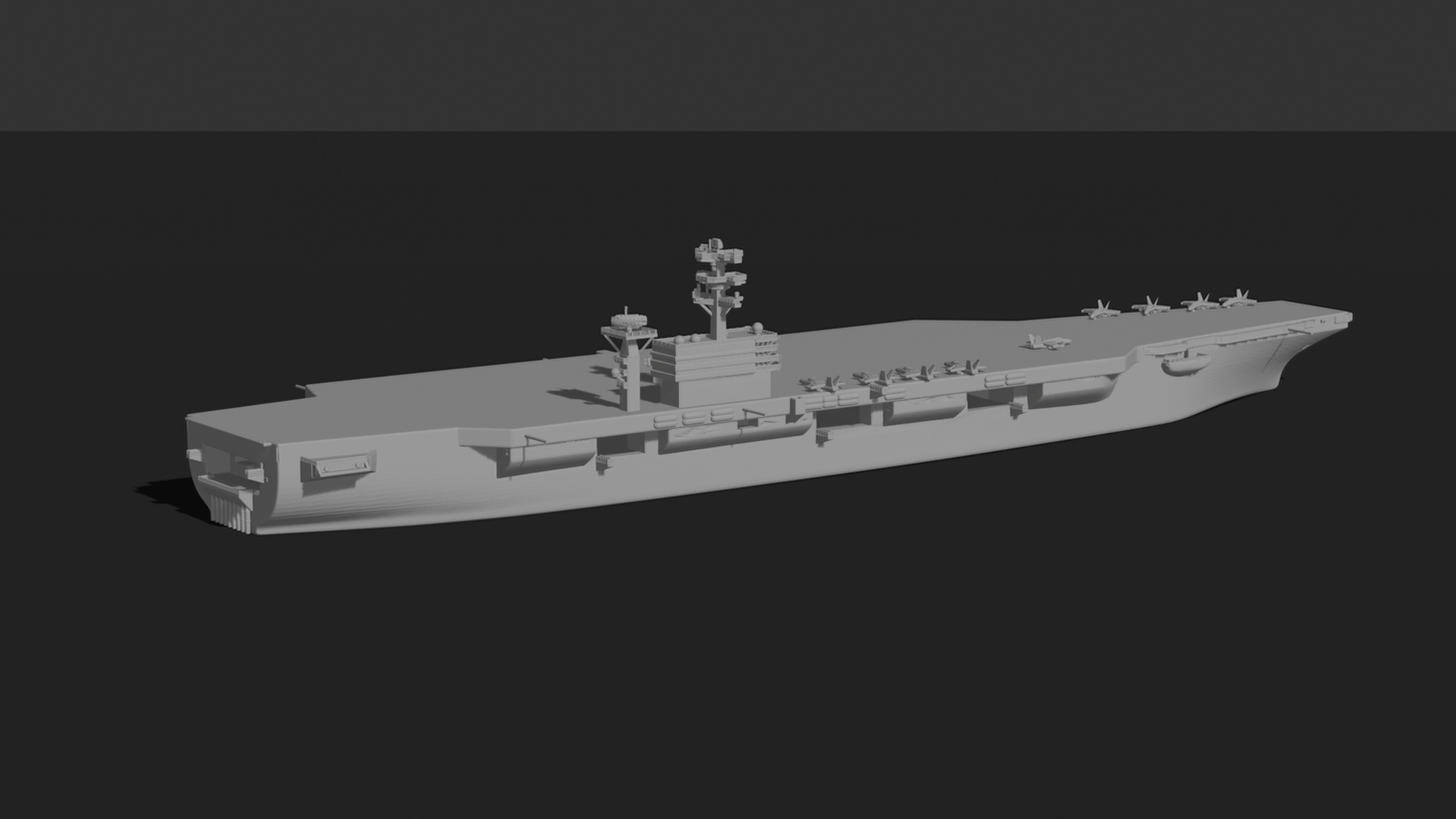 USS Nimitz CVN-68 Aircraft Carrier STL 3D Print Model