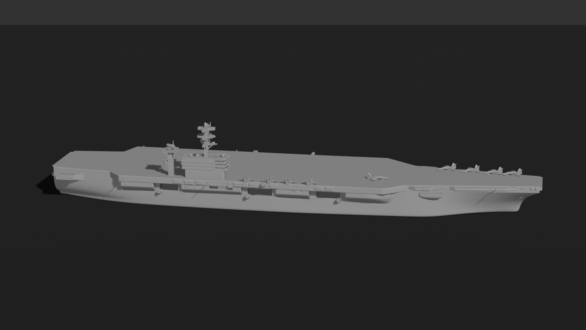 USS Nimitz CVN-68 Aircraft Carrier STL 3D Print Model