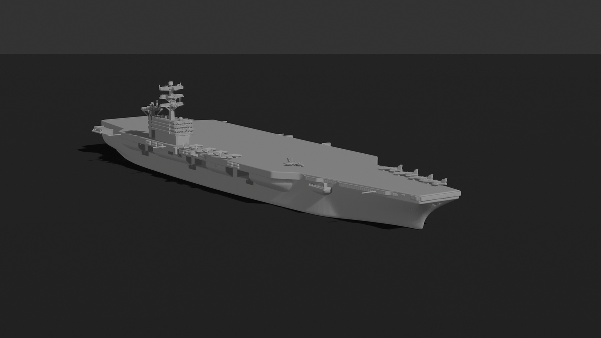 USS Nimitz CVN-68 Aircraft Carrier STL 3D Print Model