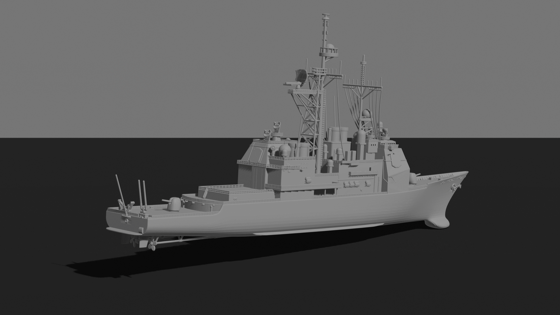 USS Port Royal CG-73 Missile Cruiser STL 3D Print Model