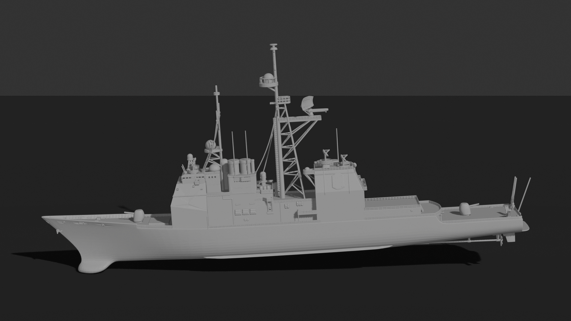 USS Port Royal CG-73 Missile Cruiser STL 3D Print Model