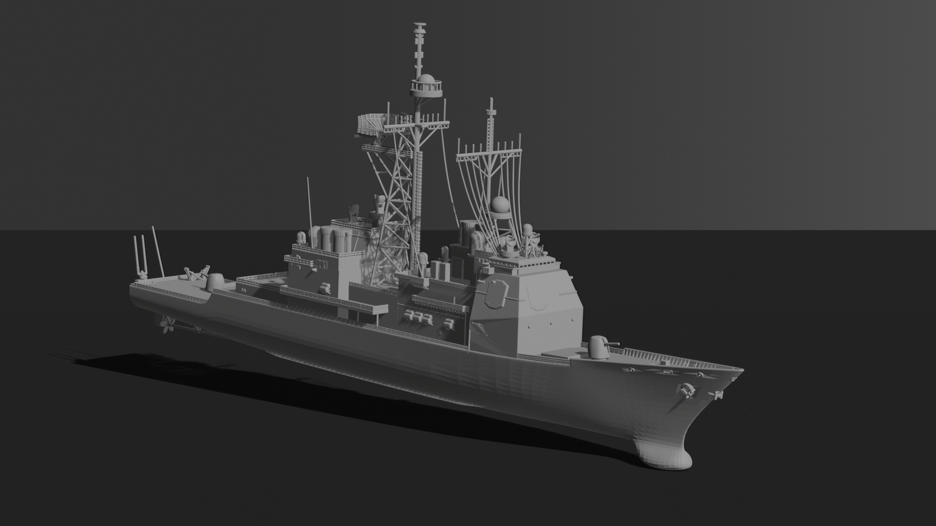 USS Port Royal CG-73 Missile Cruiser STL 3D Print Model