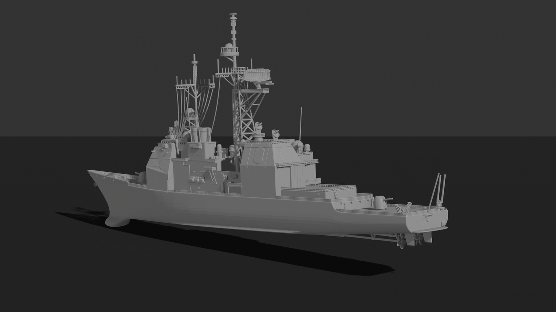 USS Port Royal CG-73 Missile Cruiser STL 3D Print Model