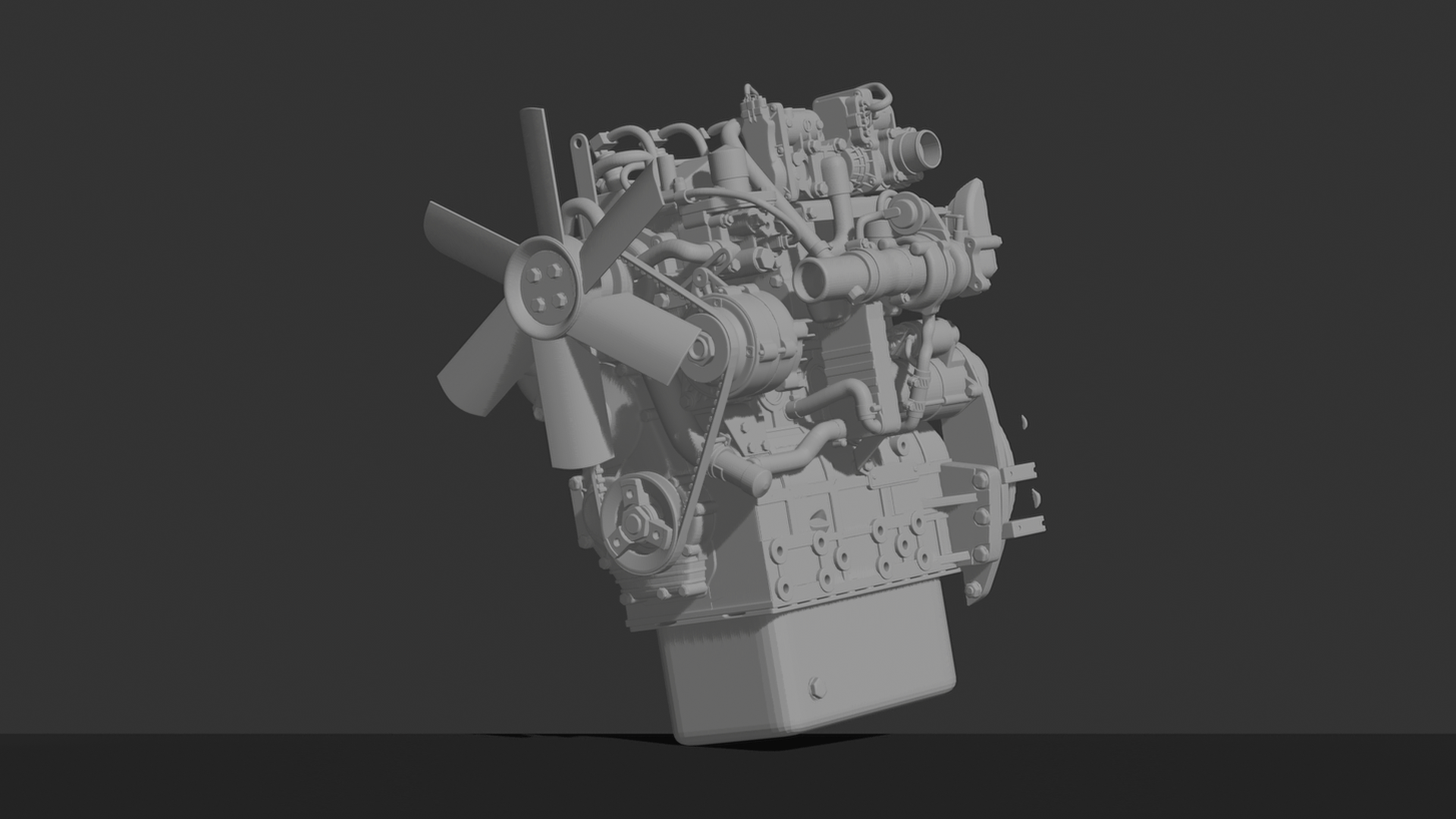 Perkins 1104C 1104D Diesel Engine STL 3D Print Model
