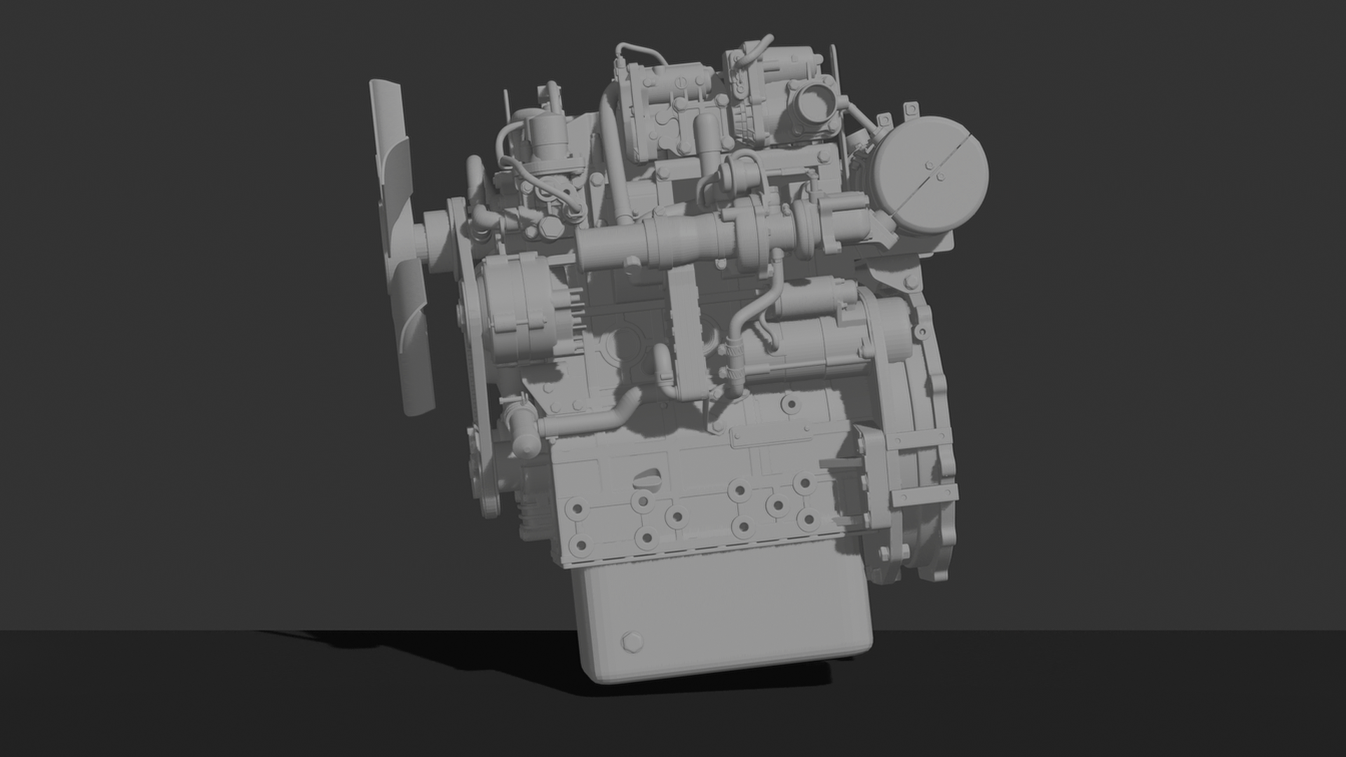 Perkins 1104C 1104D Diesel Engine STL 3D Print Model