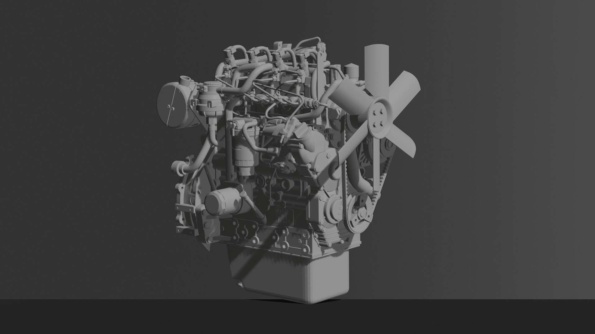 Perkins 1104C 1104D Diesel Engine STL 3D Print Model