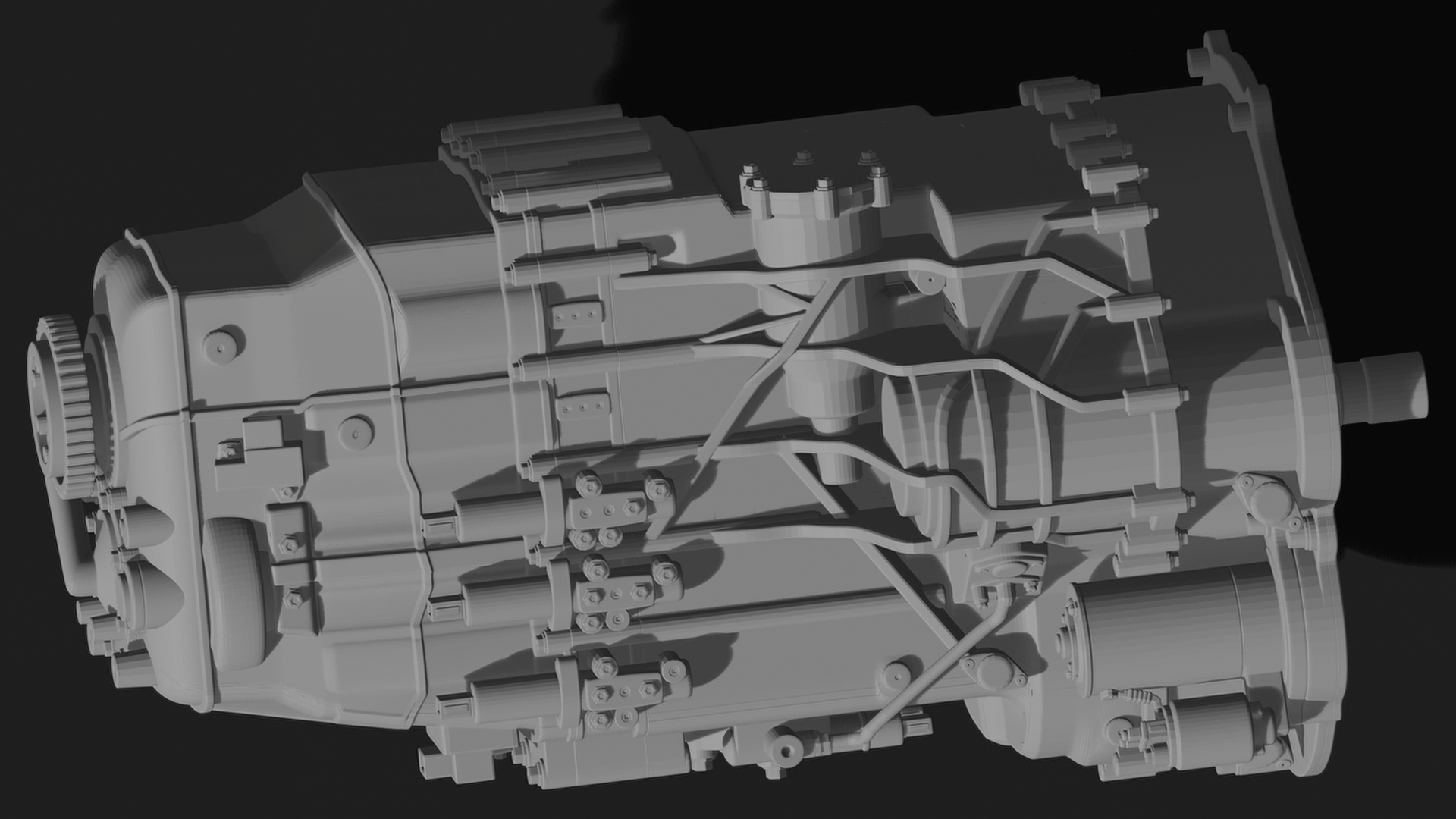 Allison 1000 6-Speed Transmission STL 3D Print Model