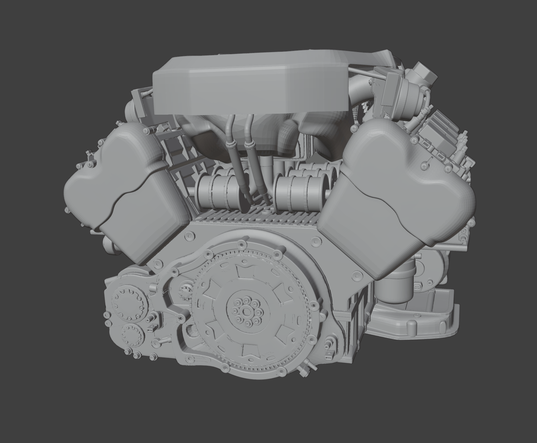 Audi S8 V8 TFSI Engine STL 3D Print Model