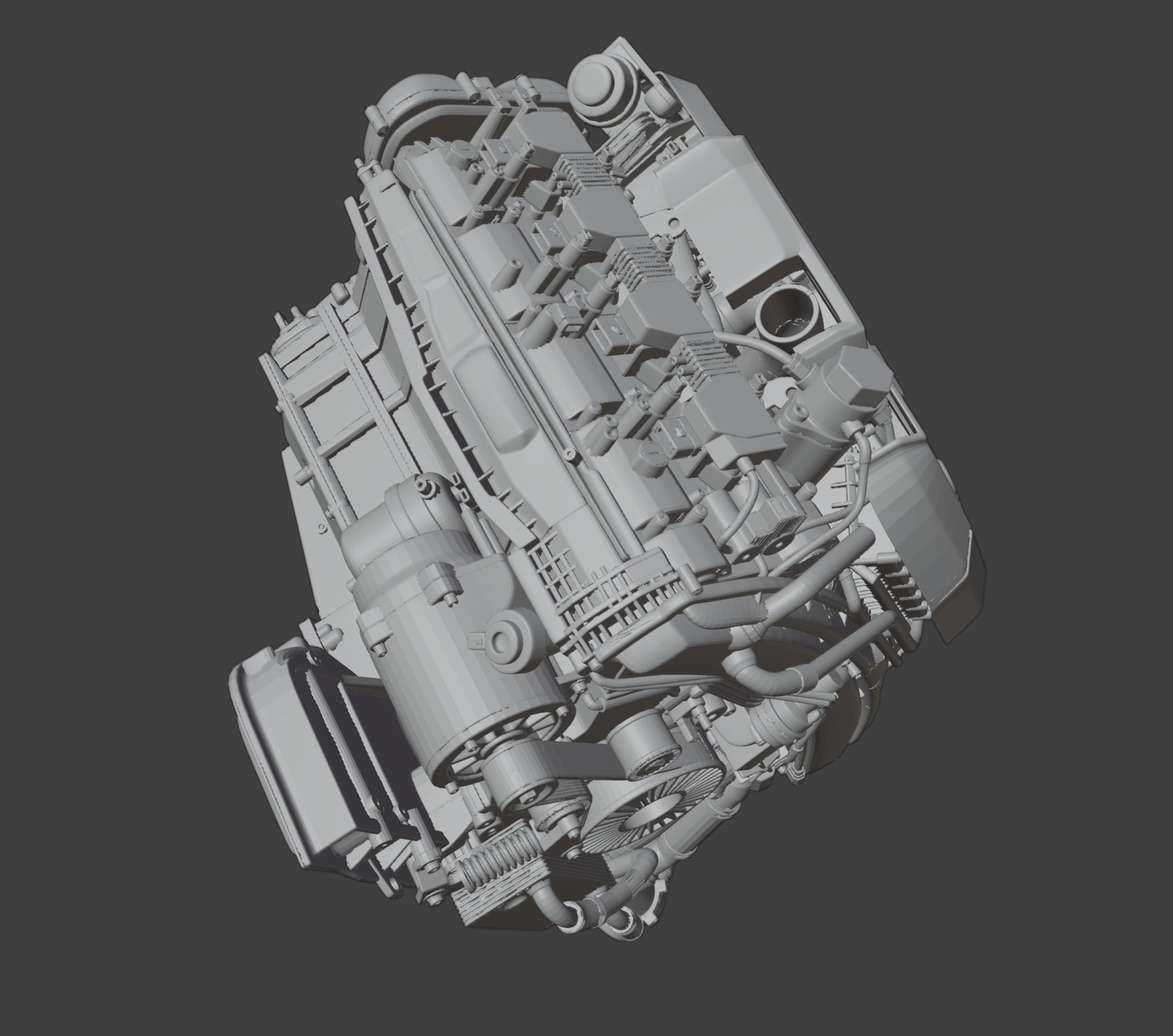 Audi S8 V8 TFSI Engine STL 3D Print Model