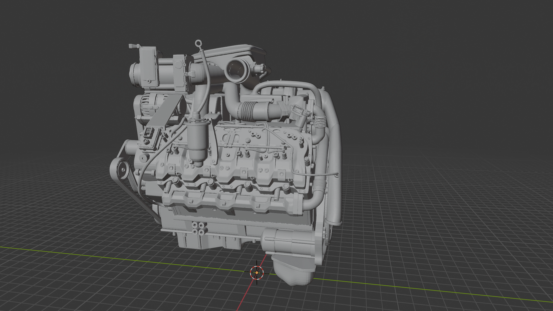 Chevrolet Duramax V8 Turbo Diesel Engine STL 3D Print Model