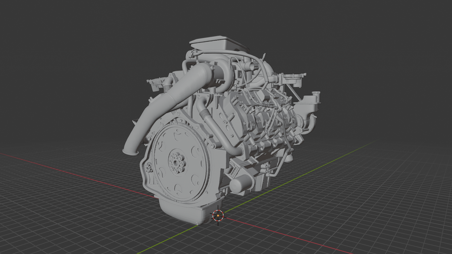 Chevrolet Duramax V8 Turbo Diesel Engine STL 3D Print Model