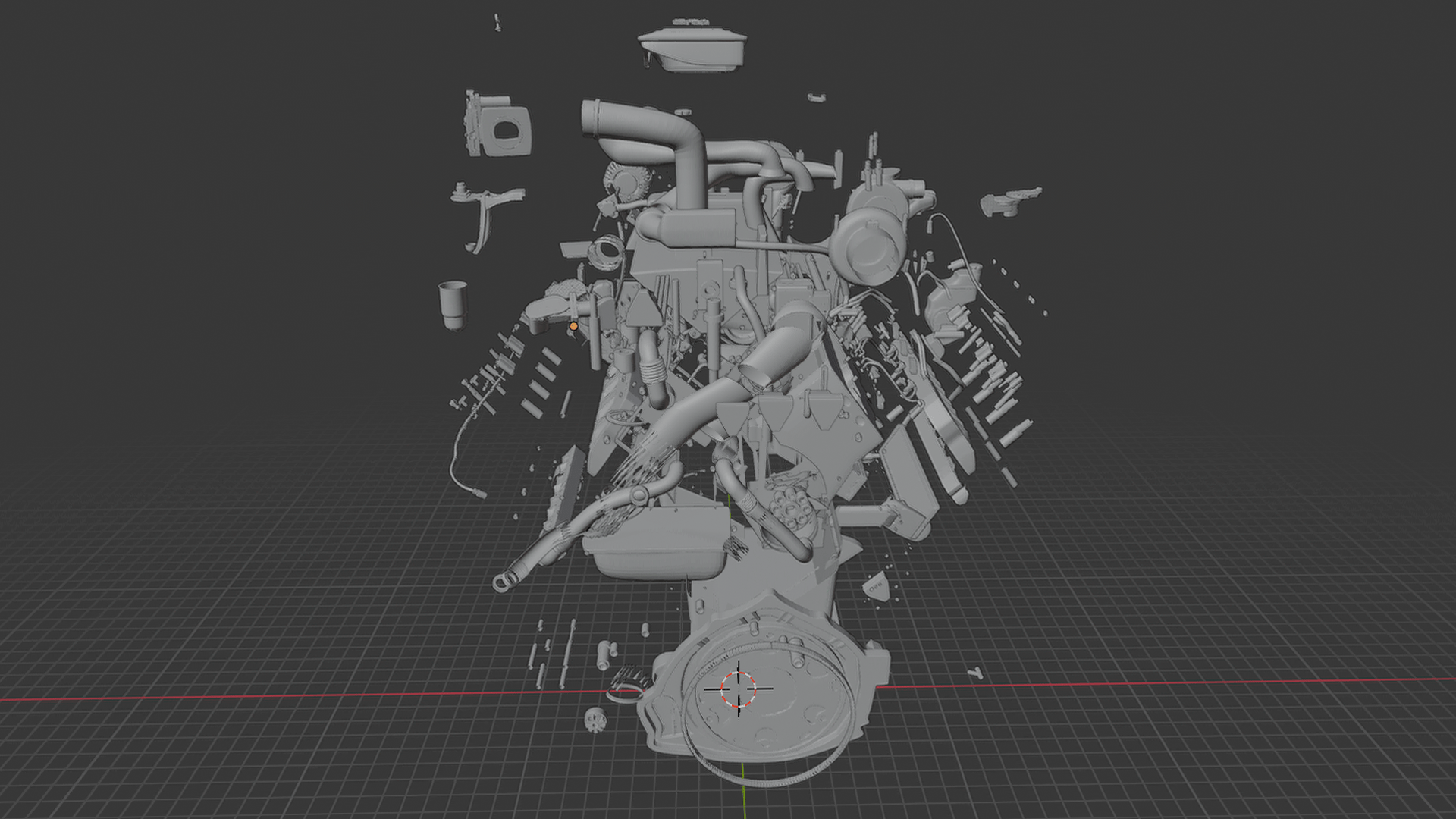 Chevrolet Duramax V8 Turbo Diesel Engine STL 3D Print Model