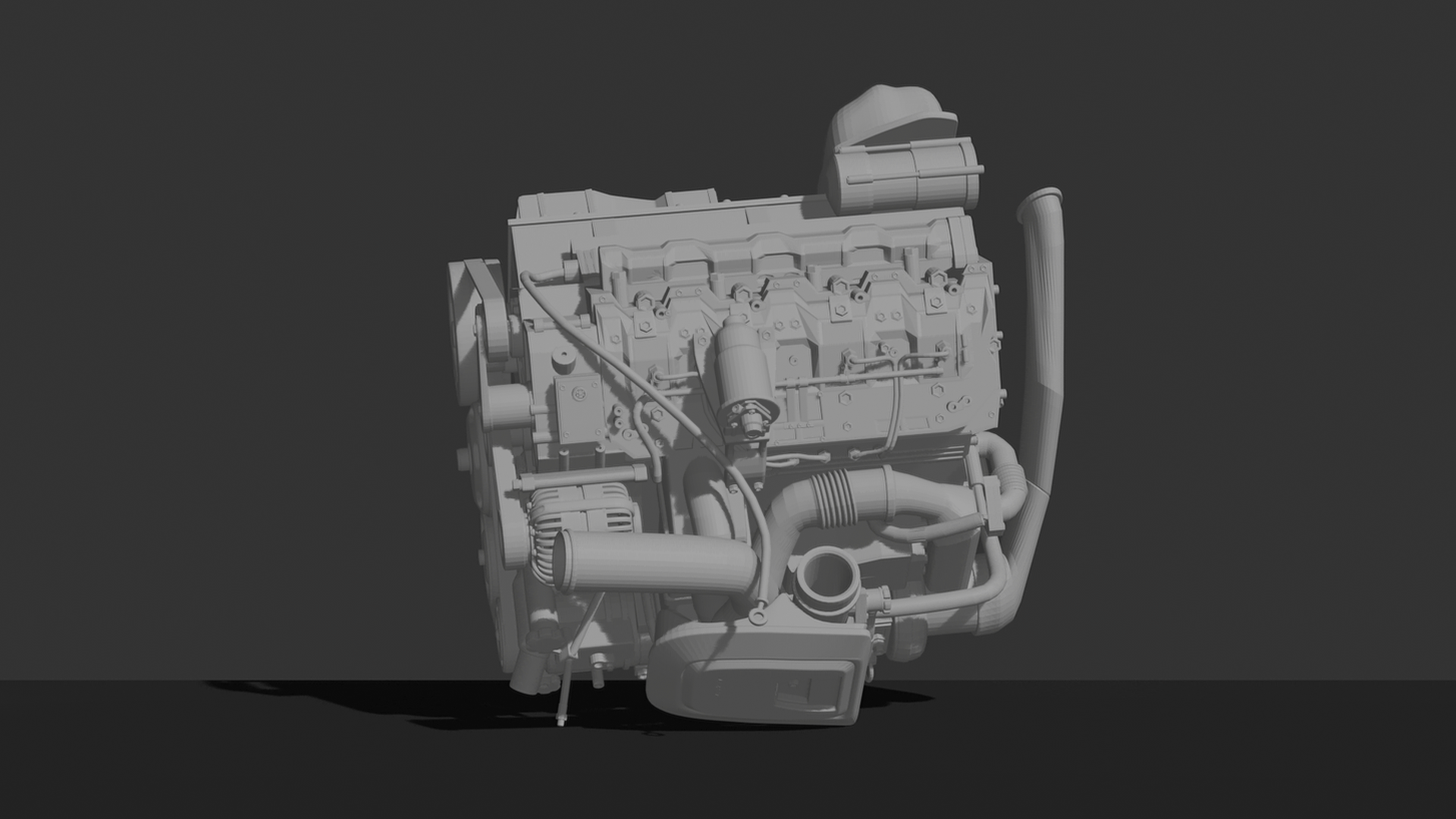 Chevrolet Duramax 6.6L V8 Diesel Engine STL 3D Print Model