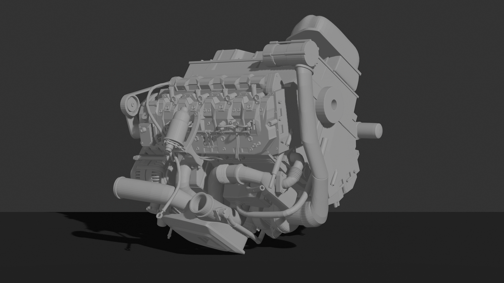 Chevrolet Duramax 6.6L V8 Diesel Engine STL 3D Print Model