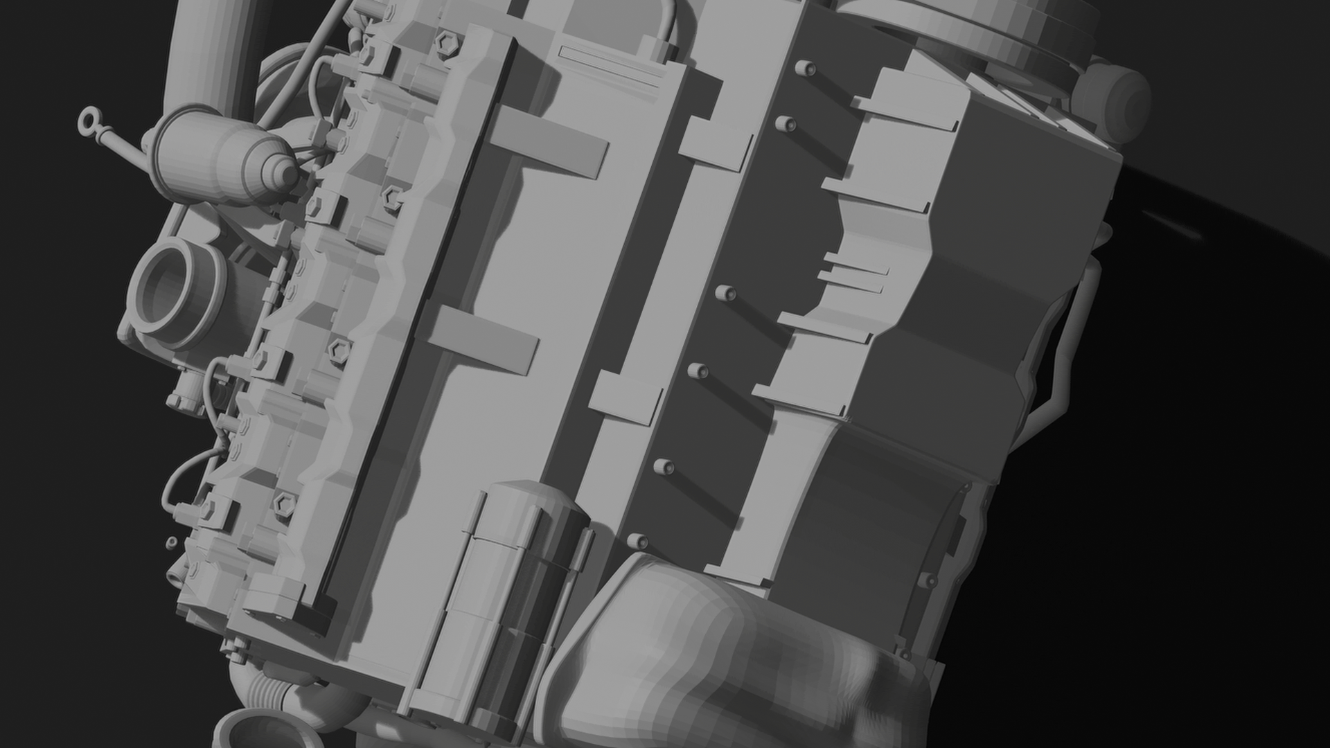 Chevrolet Duramax 6.6L V8 Diesel Engine STL 3D Print Model