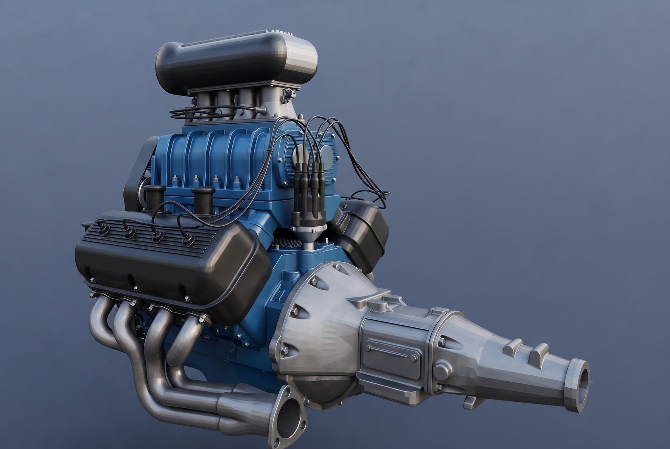 Chrysler 1st Gen HEMI V8 Engine STL 3D Print Model
