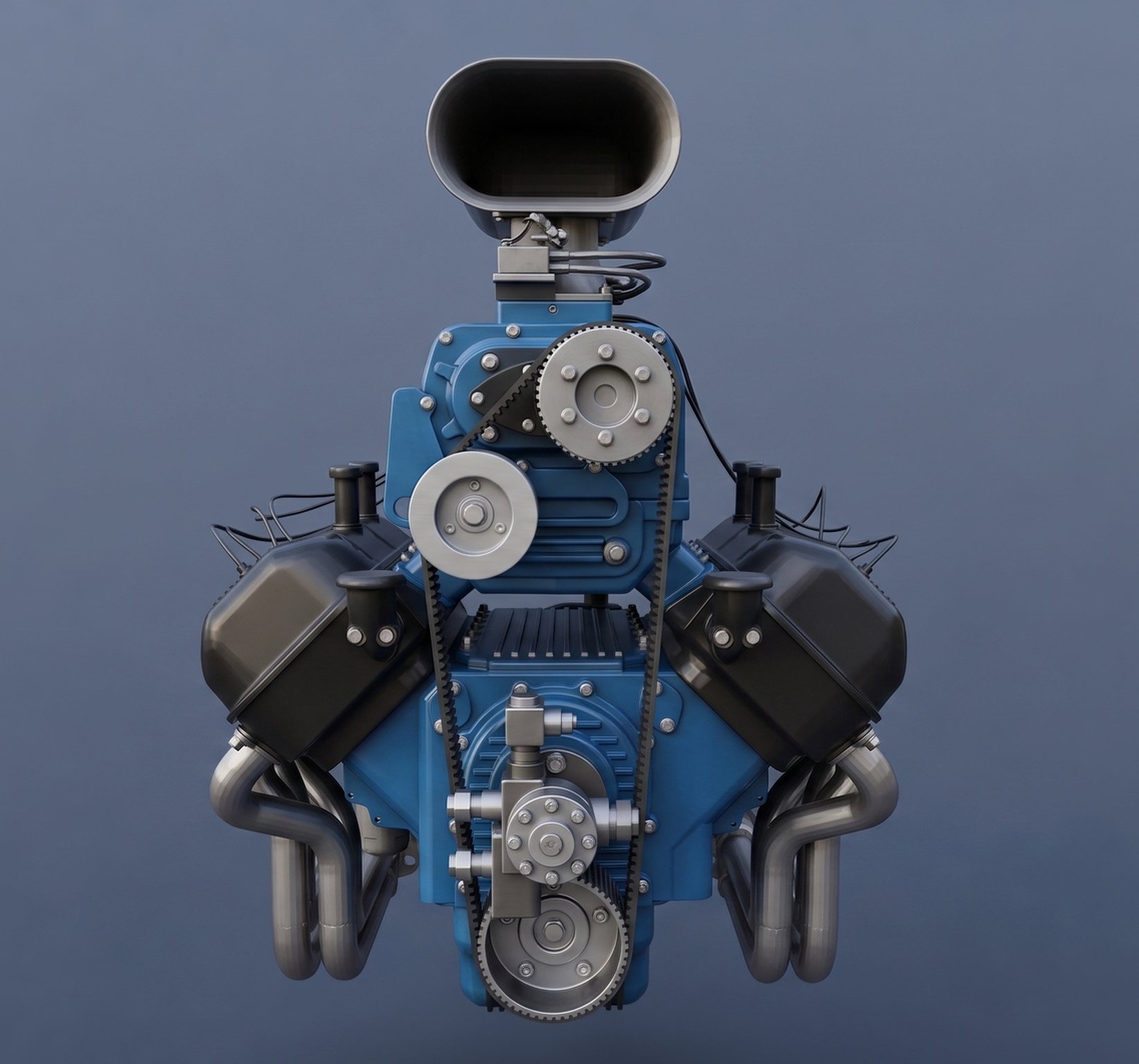 Chrysler 1st Gen HEMI V8 Engine STL 3D Print Model