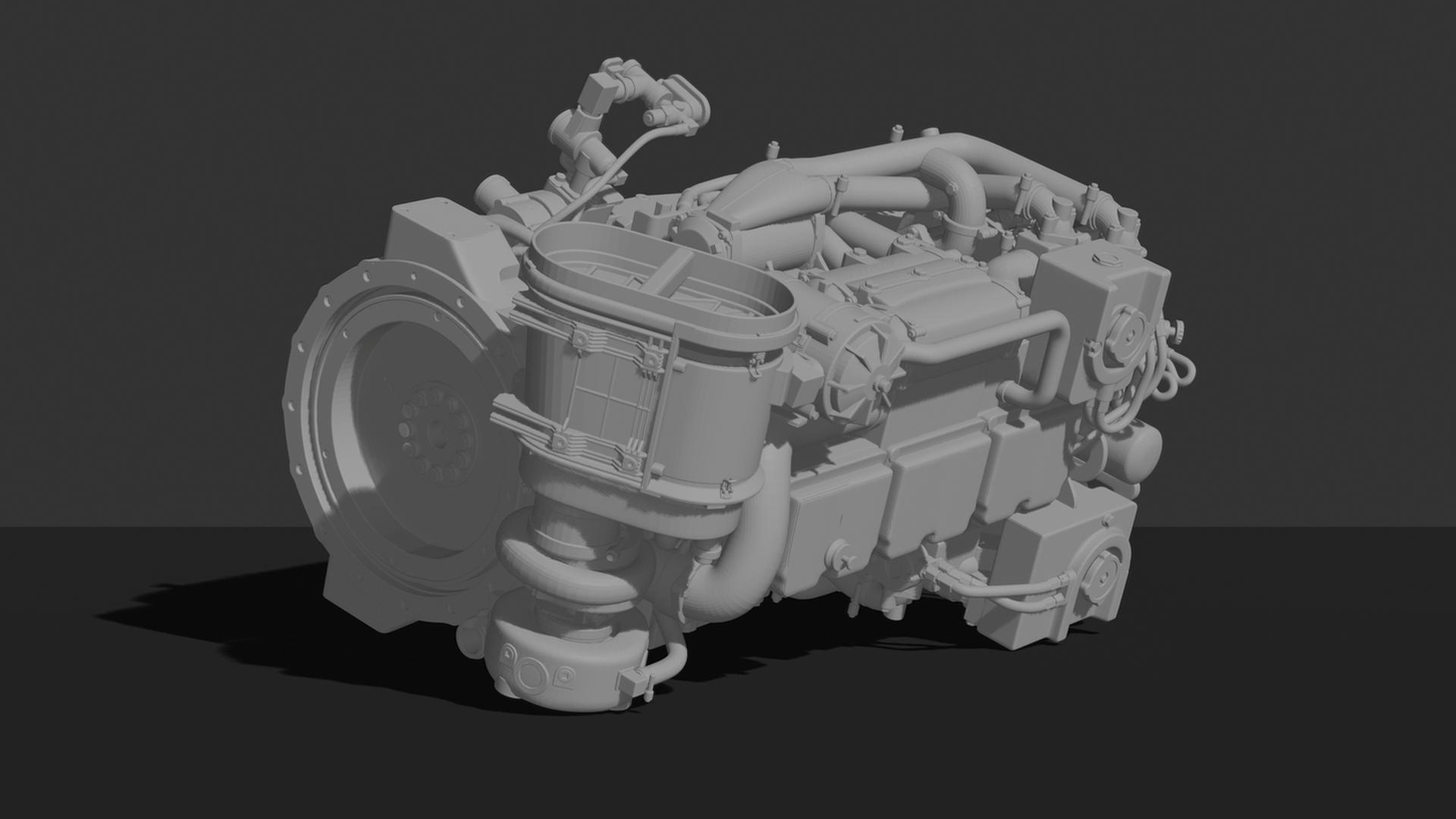Cummins 6CTA 8.3 Marine Diesel Engine STL 3D Print Model