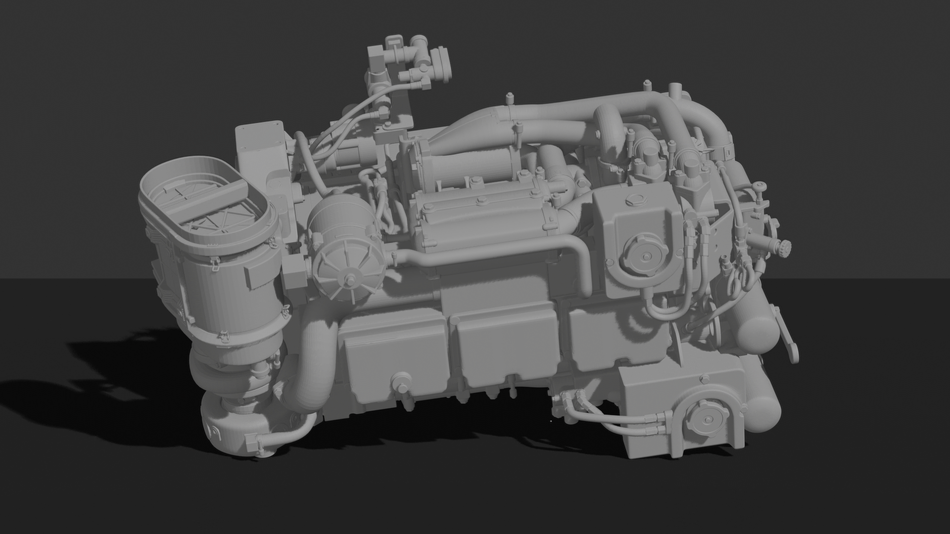 Cummins 6CTA 8.3 Marine Diesel Engine STL 3D Print Model