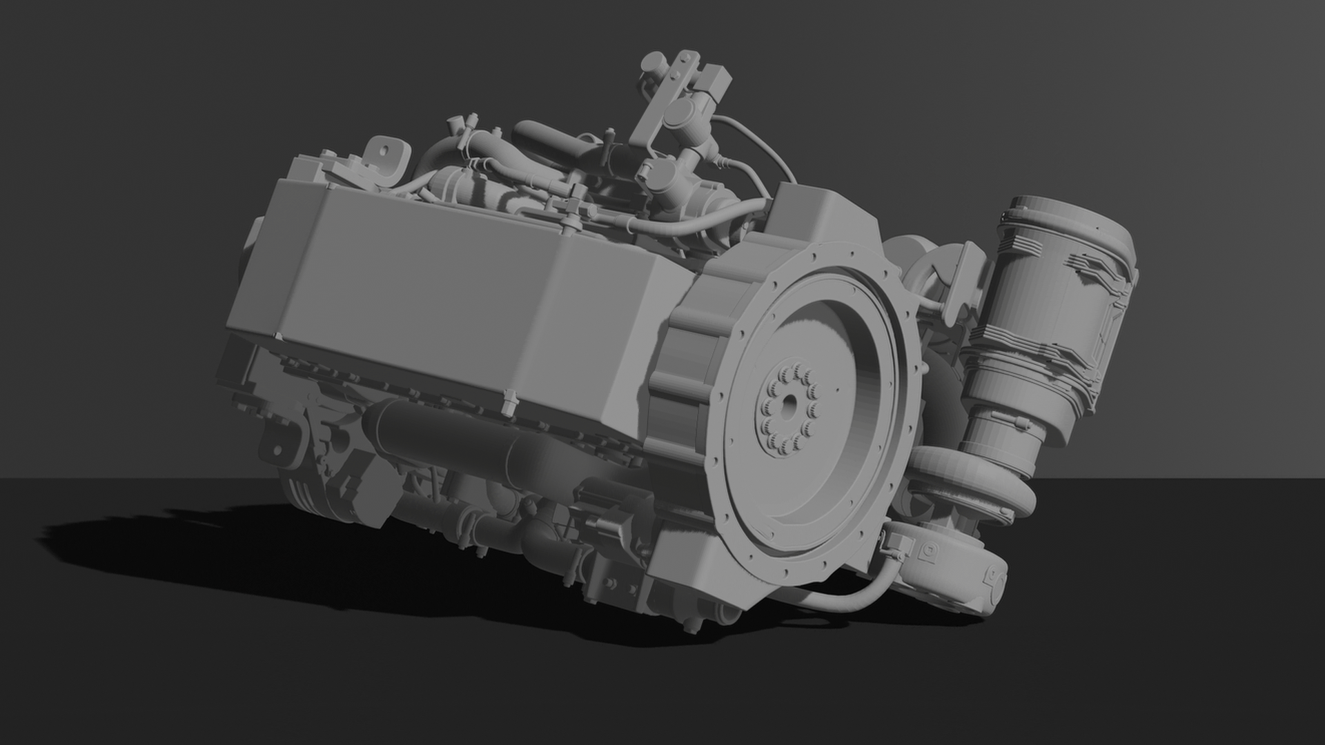 Cummins 6CTA 8.3 Marine Diesel Engine STL 3D Print Model