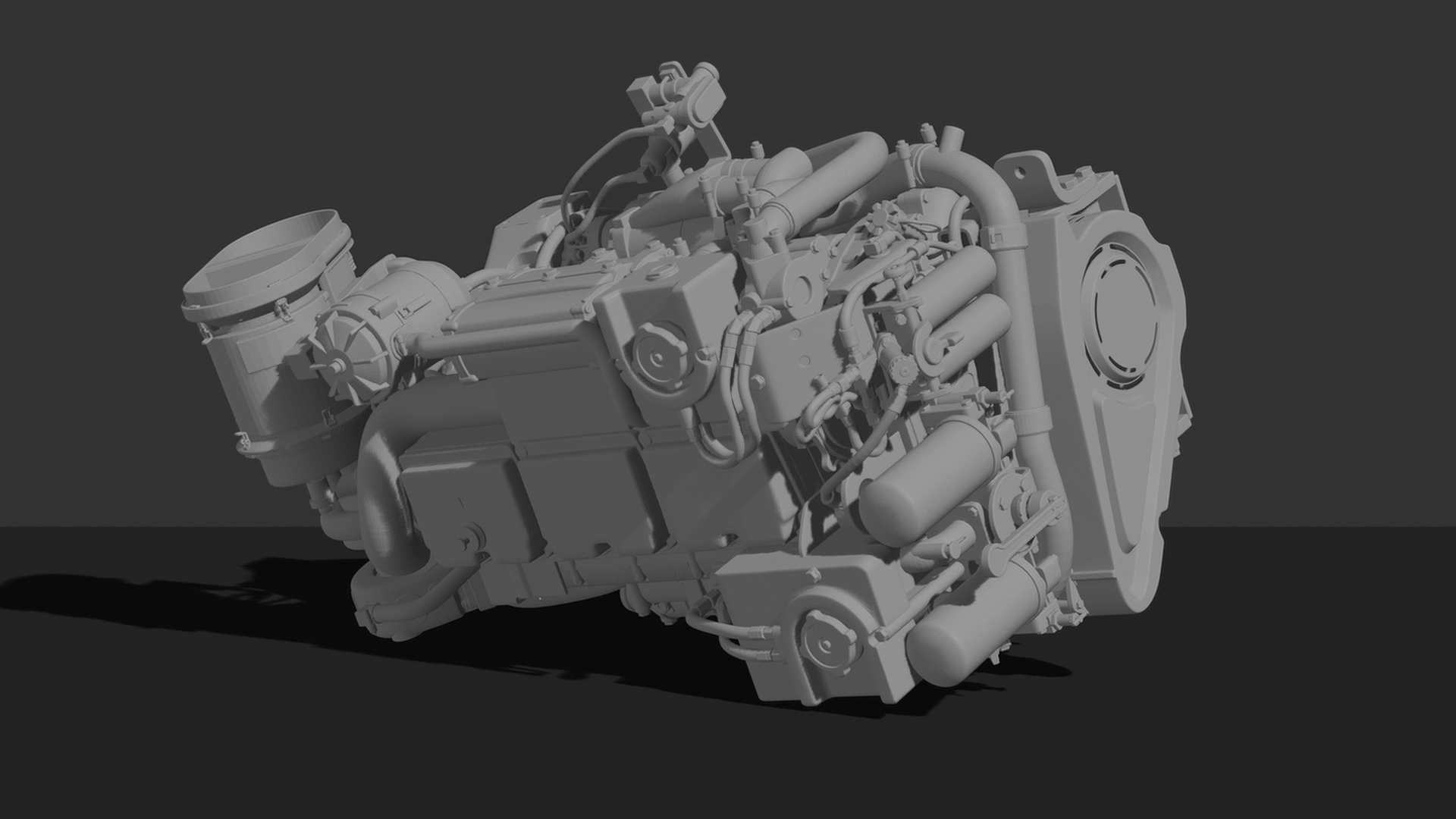 Cummins 6CTA 8.3 Marine Diesel Engine STL 3D Print Model