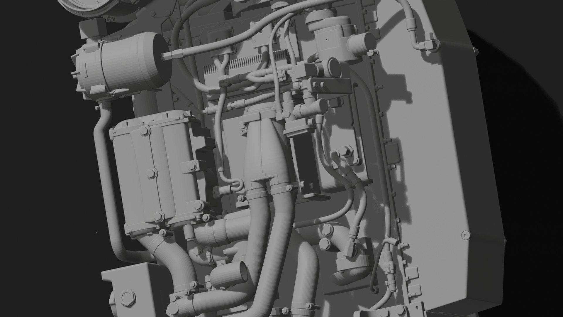 Cummins 6CTA 8.3 Marine Diesel Engine STL 3D Print Model