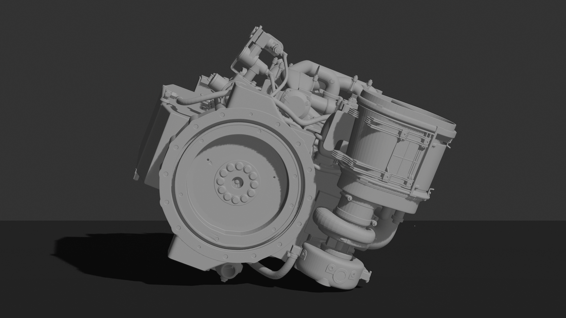 Cummins 6CTA 8.3 Marine Diesel Engine STL 3D Print Model