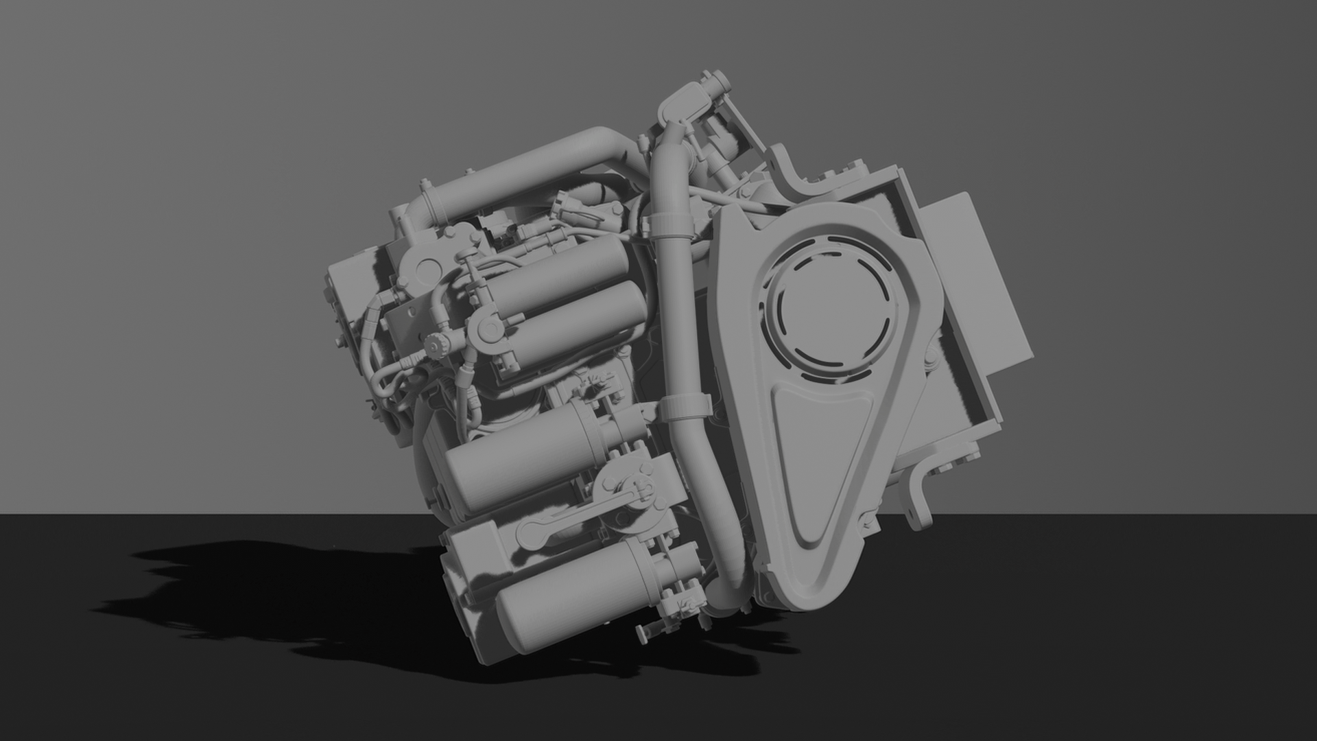 Cummins 6CTA 8.3 Marine Diesel Engine STL 3D Print Model