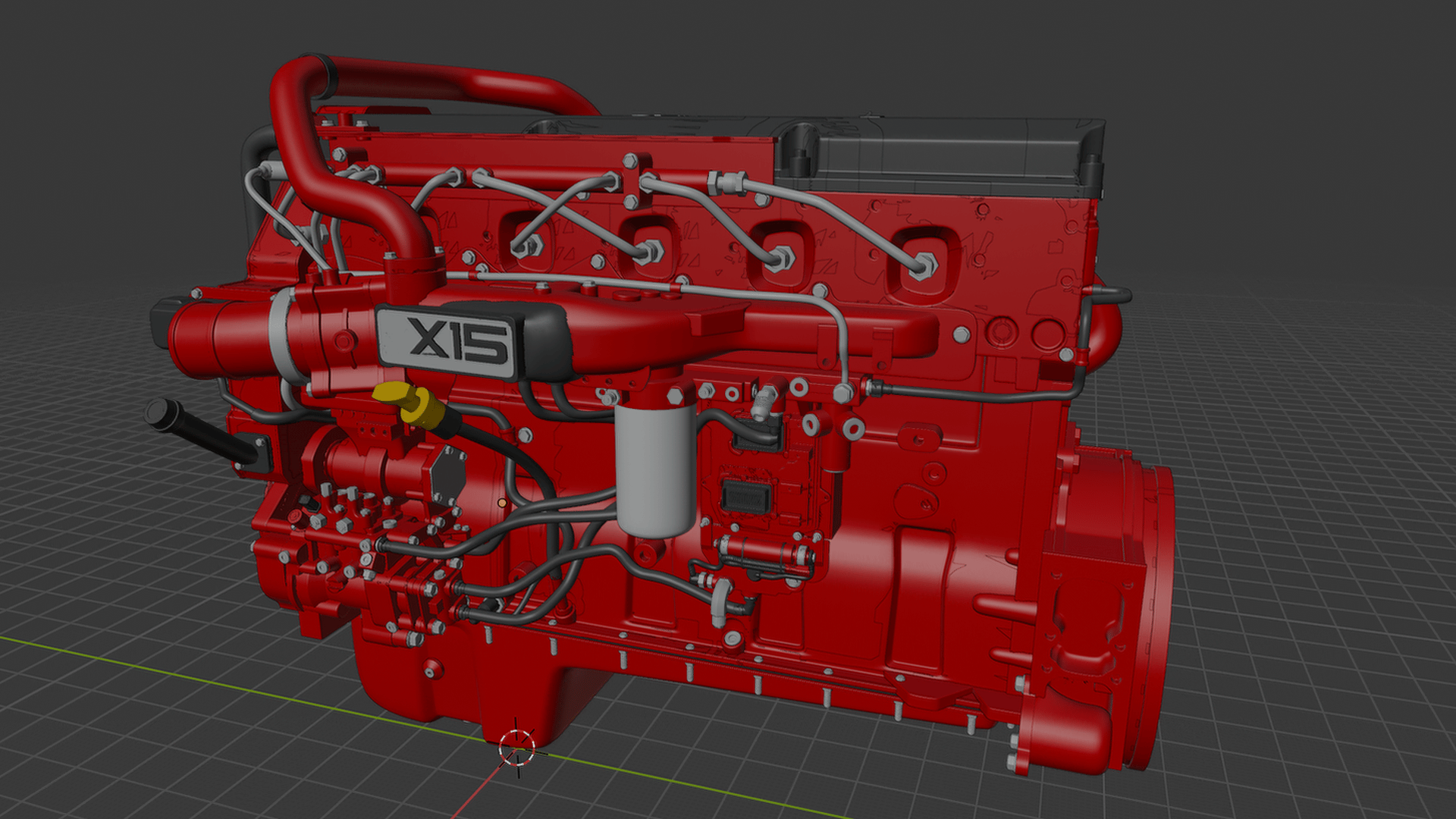 Cummins X15 Truck Engine STL 3D Print Model