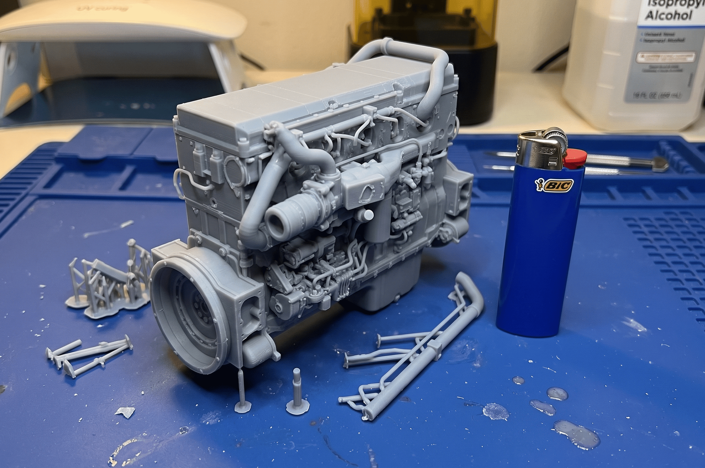 Cummins X15 Truck Engine STL 3D Print Model