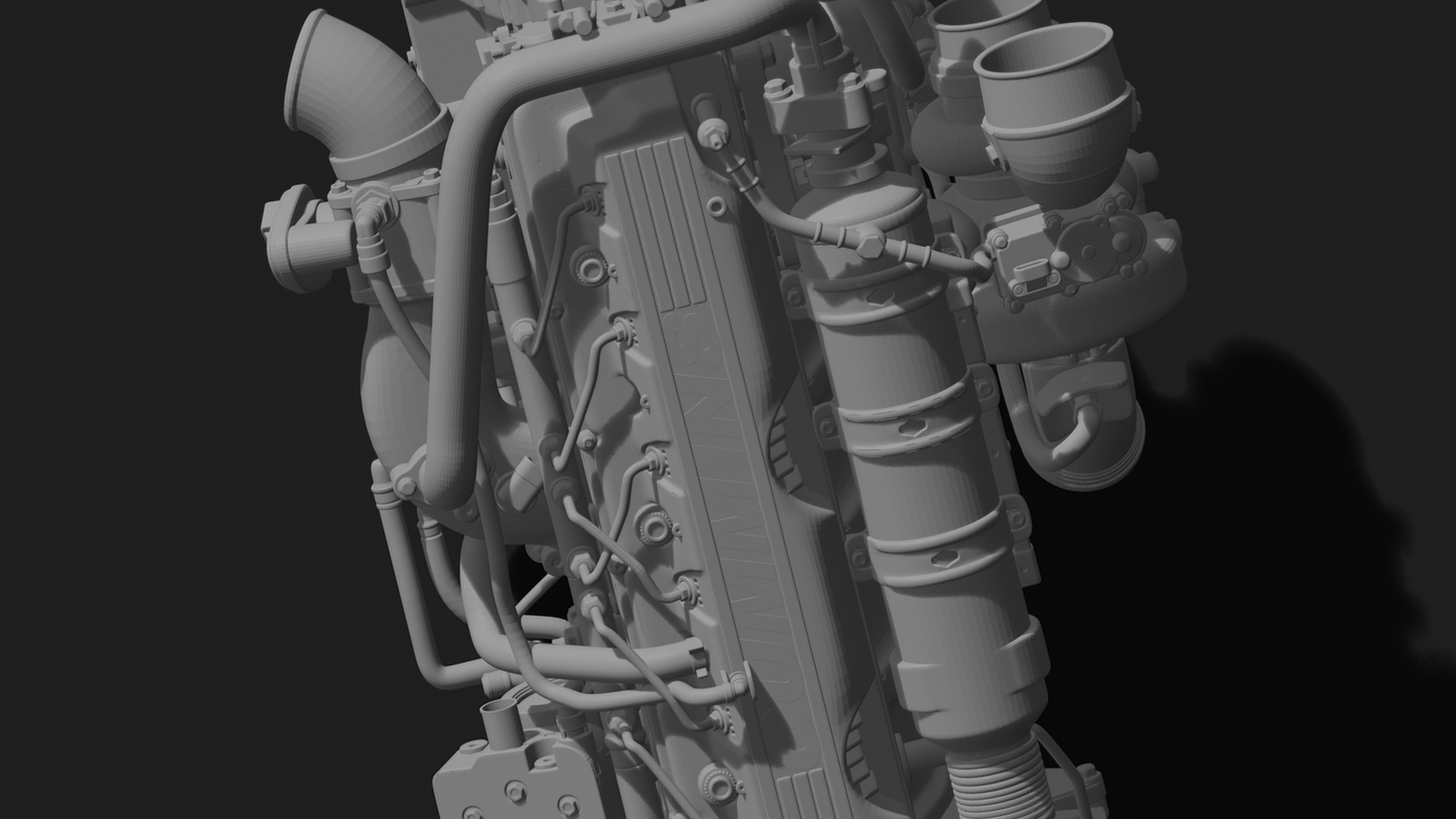 Cummins X12 Engine STL 3D Print Model