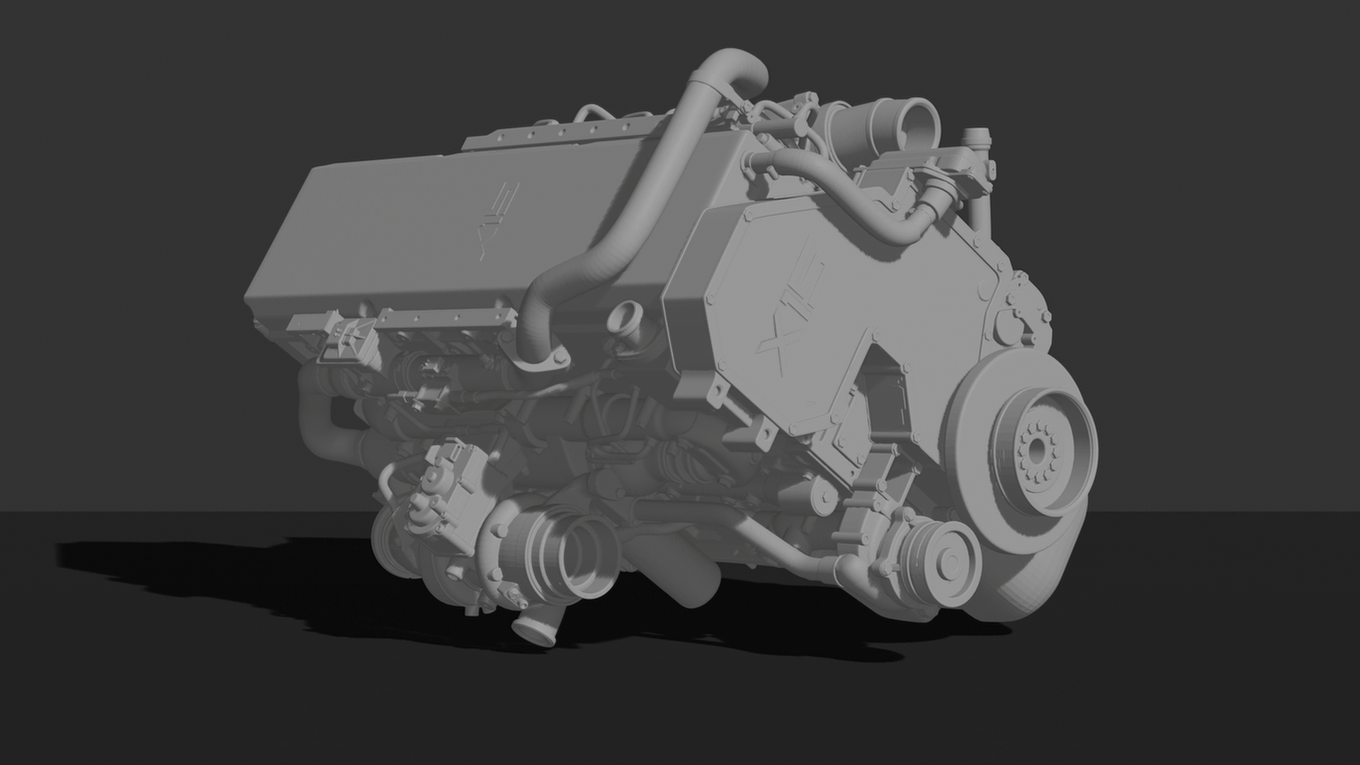 Cummins X15 Truck Engine STL 3D Print Model