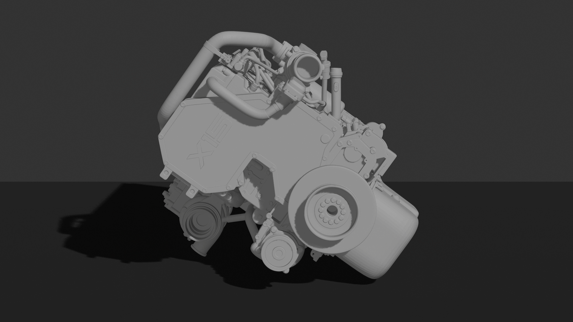 Cummins X15 Truck Engine STL 3D Print Model
