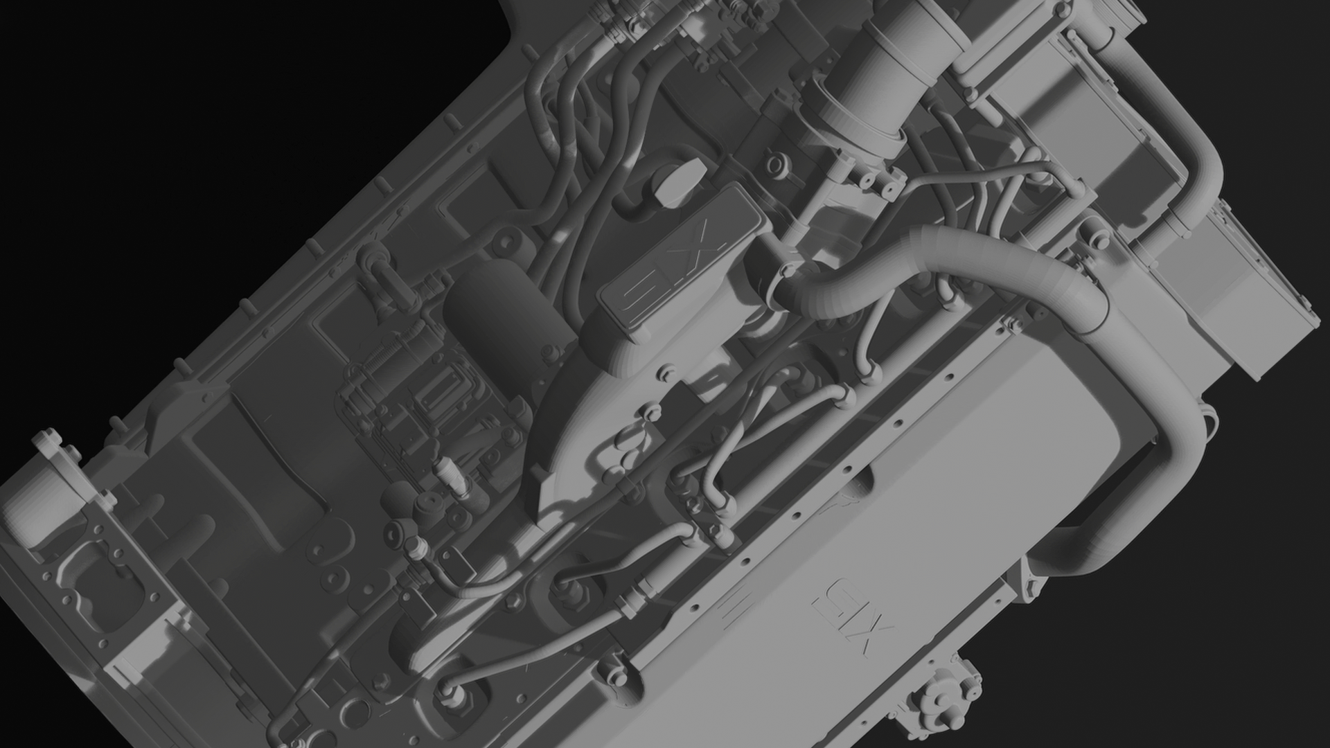Cummins X15 Truck Engine STL 3D Print Model