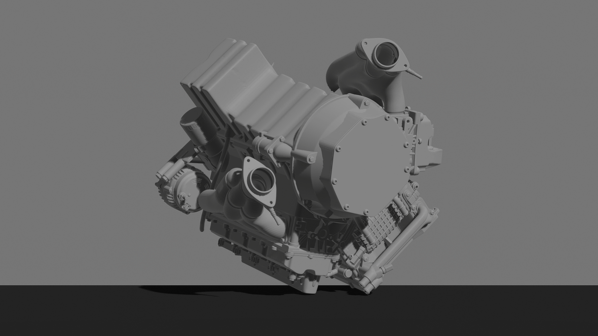Dodge Challenger Demon HEMI V8 Engine STL 3D Print Model