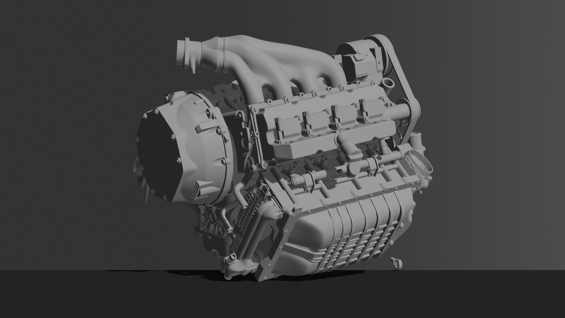Dodge Challenger Demon HEMI V8 Engine STL 3D Print Model