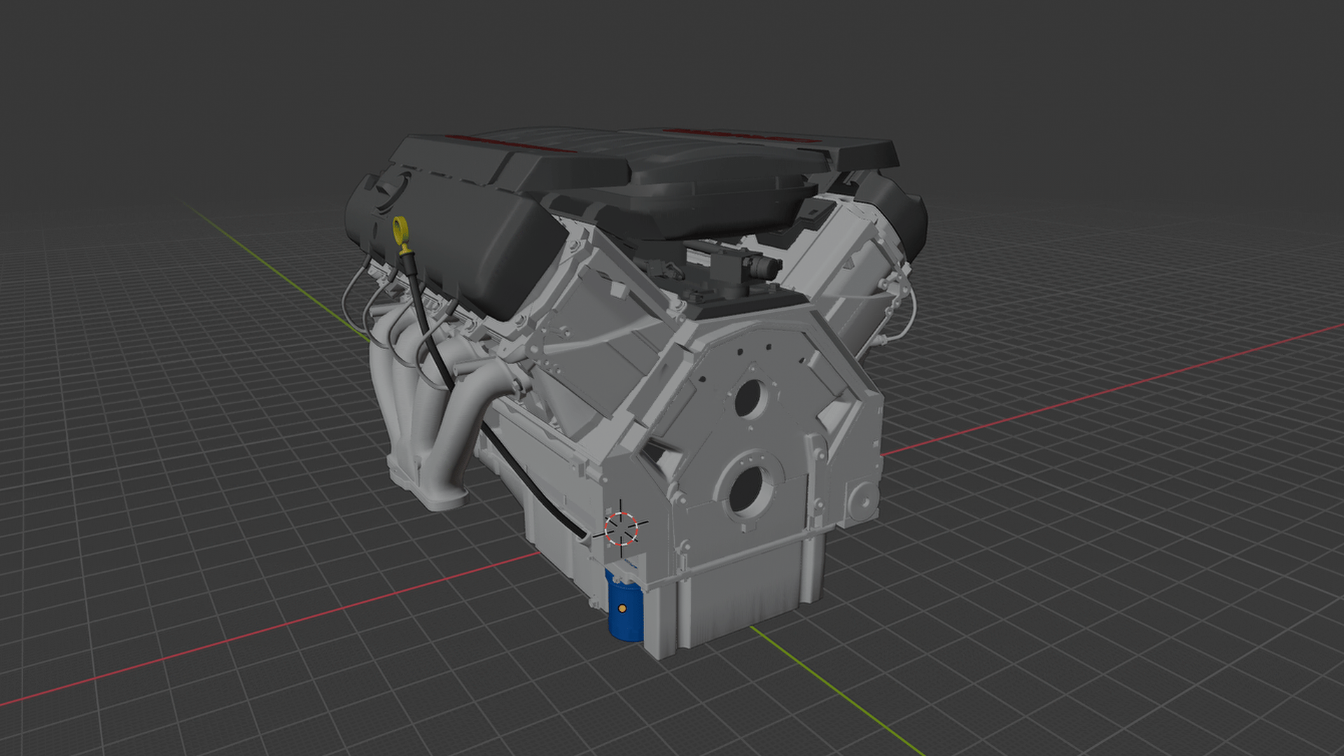 General Motors LT1 6.2L V8 Engine STL 3D Print Model