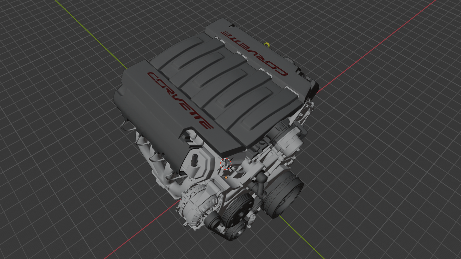 General Motors LT1 6.2L V8 Engine STL 3D Print Model